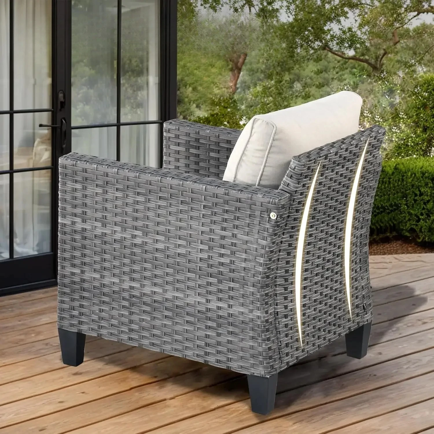 LPatio Furniture Set With Fire Pit Table, Outdoor WickerSofa With Comfy Cushion, High Back Rattanfor Garden Backyard
LPatio Furniture Set With Fire Pit Table, Outdoor WickerSofa With Comfy Cushion, High Back Rattanfor Garden Backyard