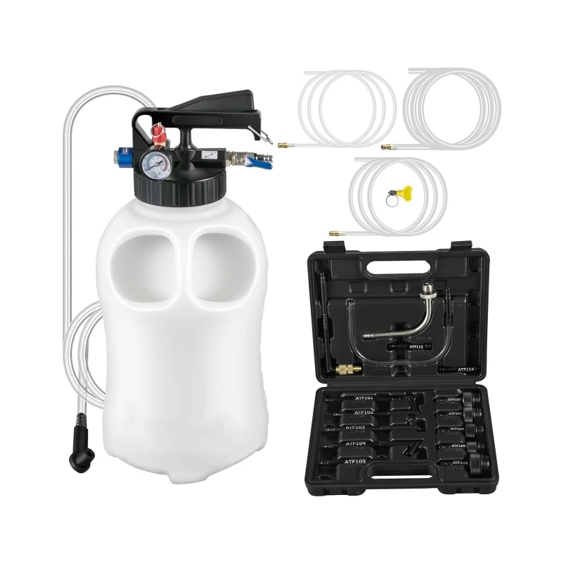 Transmission Fluid Pump 2-way Manual ATF Filling System Dispenser Oil and Liquid Extractor 10 Liters Large Capacity
Transmission Fluid Pump 2-way Manual ATF Filling System Dispenser Oil and Liquid Extractor 10 Liters Large Capacity