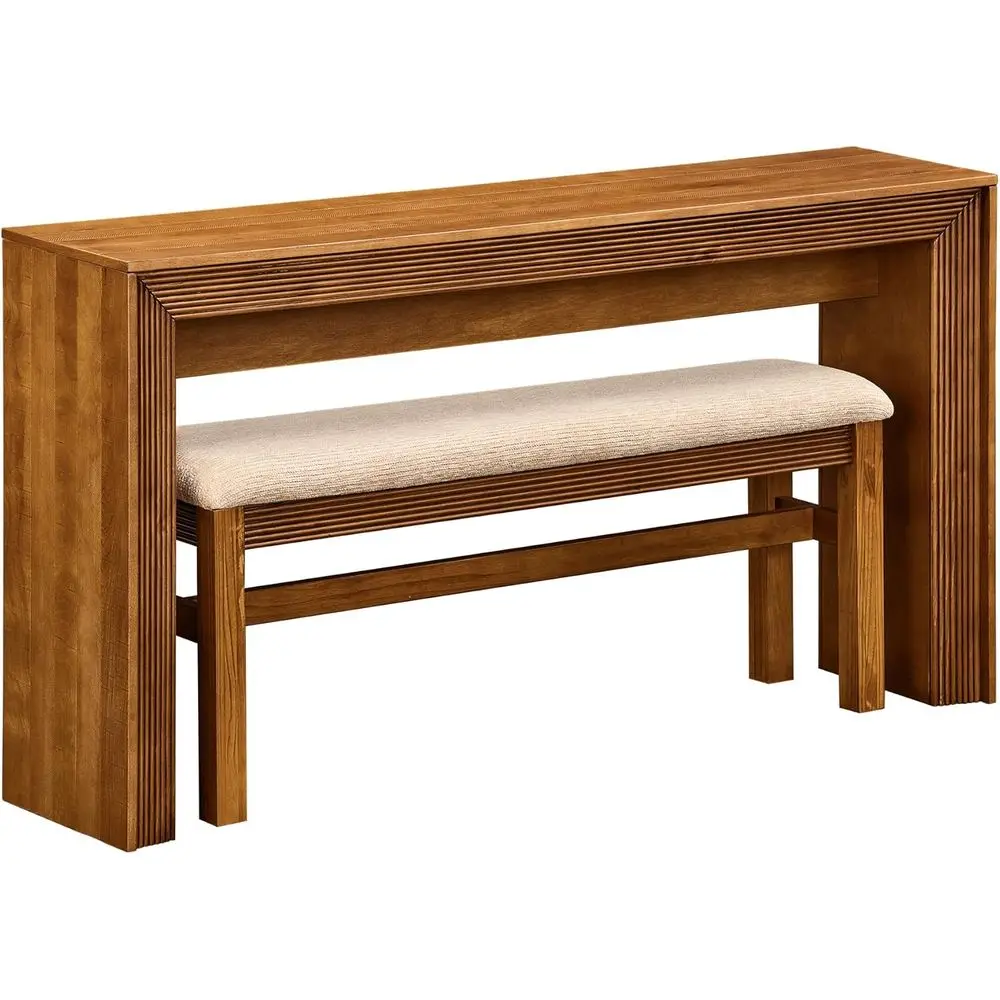 Counter Height Dining Set with Upholstered Stools for Kitchen or Living Room in Brown
Counter Height Dining Set with Upholstered Stools for Kitchen or Living Room in Brown