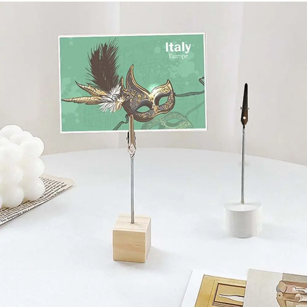 Small Metal Party Supplies DIY Handmade Wooden Base Bedside Ornaments Memo Clip Photo Paper Clamp Card Holder
Small Metal Party Supplies DIY Handmade Wooden Base Bedside Ornaments Memo Clip Photo Paper Clamp Card Holder