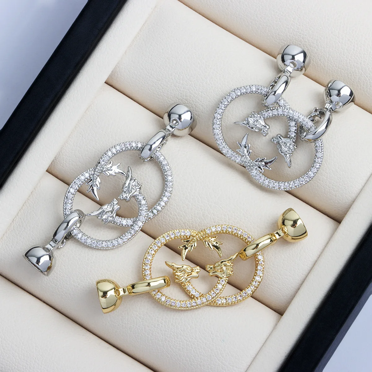 1pc Copper Gold-plated Micro-set Zircon Double-head Tail Buckle Pearl Necklace Bracelet Connecting Buckle DIY Jewelry Accessorie
1pc Copper Gold-plated Micro-set Zircon Double-head Tail Buckle Pearl Necklace Bracelet Connecting Buckle DIY Jewelry Accessorie