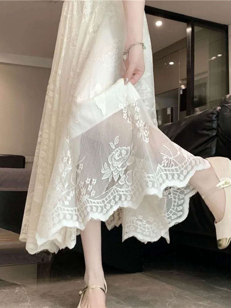 Asymmetrical Lace Trim Midi Skirts Womens Low Waist A Line Vintage Summer Harajuku Holiday Outfits New
Asymmetrical Lace Trim Midi Skirts Womens Low Waist A Line Vintage Summer Harajuku Holiday Outfits New
