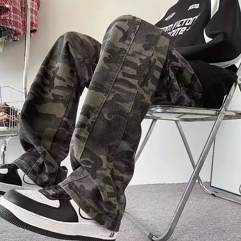 Autumn Vintage Camouflage Baggy Y2K Jeans Men's Multi-pockets Straight Cargo Denim Pants 2025 New Hip Hop Fashion jean hombre
Autumn Vintage Camouflage Baggy Y2K Jeans Men's Multi-pockets Straight Cargo Denim Pants 2025 New Hip Hop Fashion jean hombre