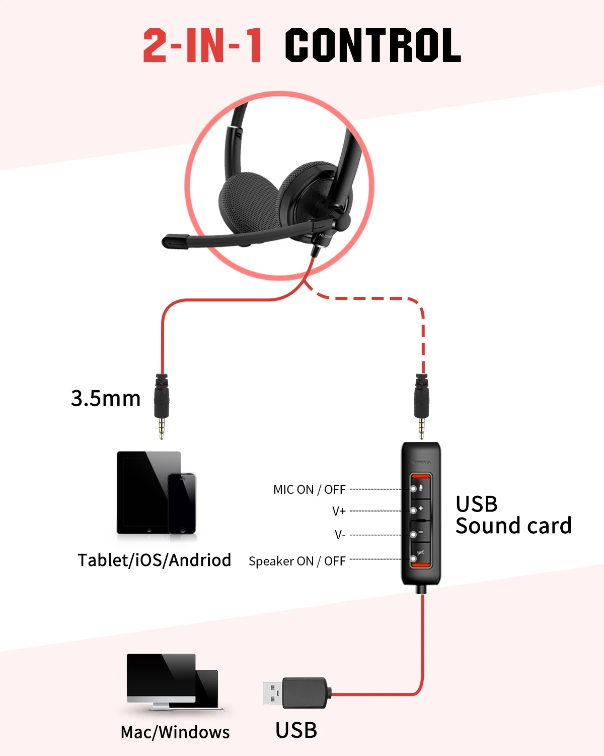 S29192e131e25437cb856b711684ba4fcU NUBWO HW01 USB Headphone 3.5mm Computer Headset with Mic Noise Cancelling for Laptop PC Business Office Headsets for Cell Phone