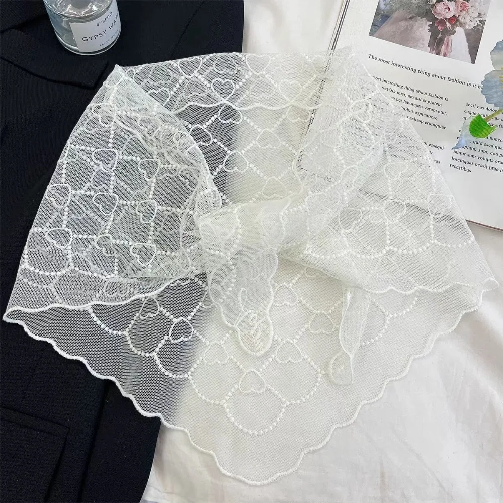 Exquisite Lace Scarves Love Heart Bandanas Shawl Korean Style Triangle Hijab Scarf Headscarf For Women
Exquisite Lace Scarves Love Heart Bandanas Shawl Korean Style Triangle Hijab Scarf Headscarf For Women