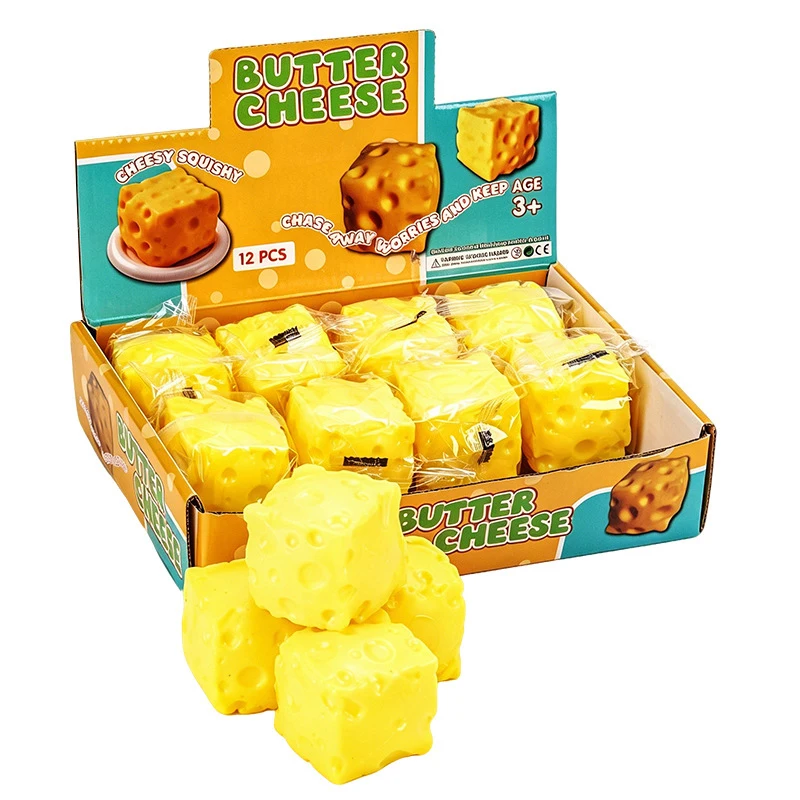 12Pc/Box Realistic Square Cheese Block squishy Toy Cute Slow Rising Fake Food Butter Squeeze Ball ASMR Sensory Fidget Relief Toy
12Pc/Box Realistic Square Cheese Block squishy Toy Cute Slow Rising Fake Food Butter Squeeze Ball ASMR Sensory Fidget Relief Toy