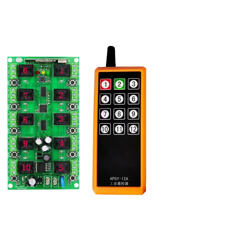 2000m 433MHZ DC 12V 10A 10 CH 10 channel RF Wireless Remote Control system Individual learning code light/lamp/led band
2000m 433MHZ DC 12V 10A 10 CH 10 channel RF Wireless Remote Control system Individual learning code light/lamp/led band