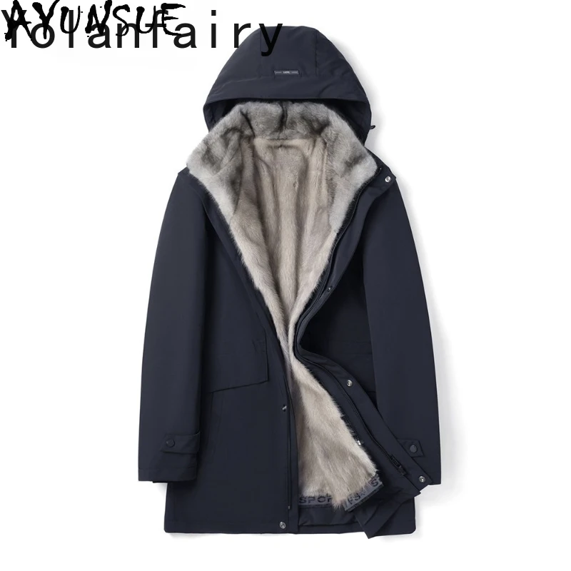 YOLANFAIRY Роскошная зимняя шуба средней длины с капюшоном, съемная куртка с подкладкой из норкового меха, мужская одежда, парки из натурального меха, мужская теплая парка
YOLANFAIRY Роскошная зимняя шуба средней длины с капюшоном, съемная куртка с подкладкой из норкового меха, мужская одежда, парки из натурального меха, мужская теплая парка