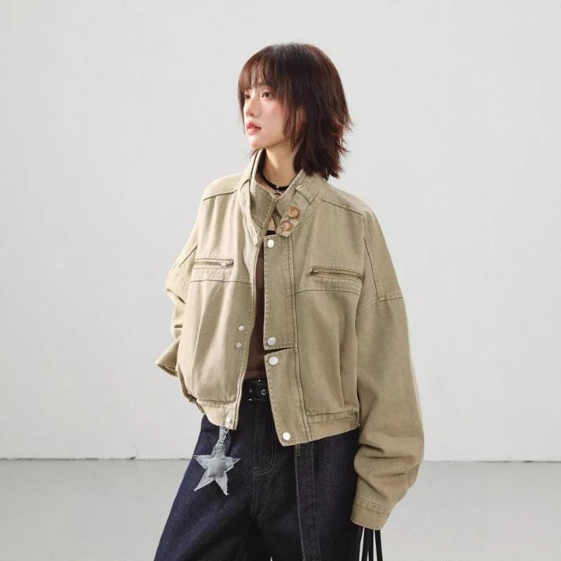 Куртка женская демисезонная в стиле casual, с воротником-стойкой, приталенная, укороченная, для мотоциклистов, удобная и комфортная
Куртка женская демисезонная в стиле casual, с воротником-стойкой, приталенная, укороченная, для мотоциклистов, удобная и комфортная