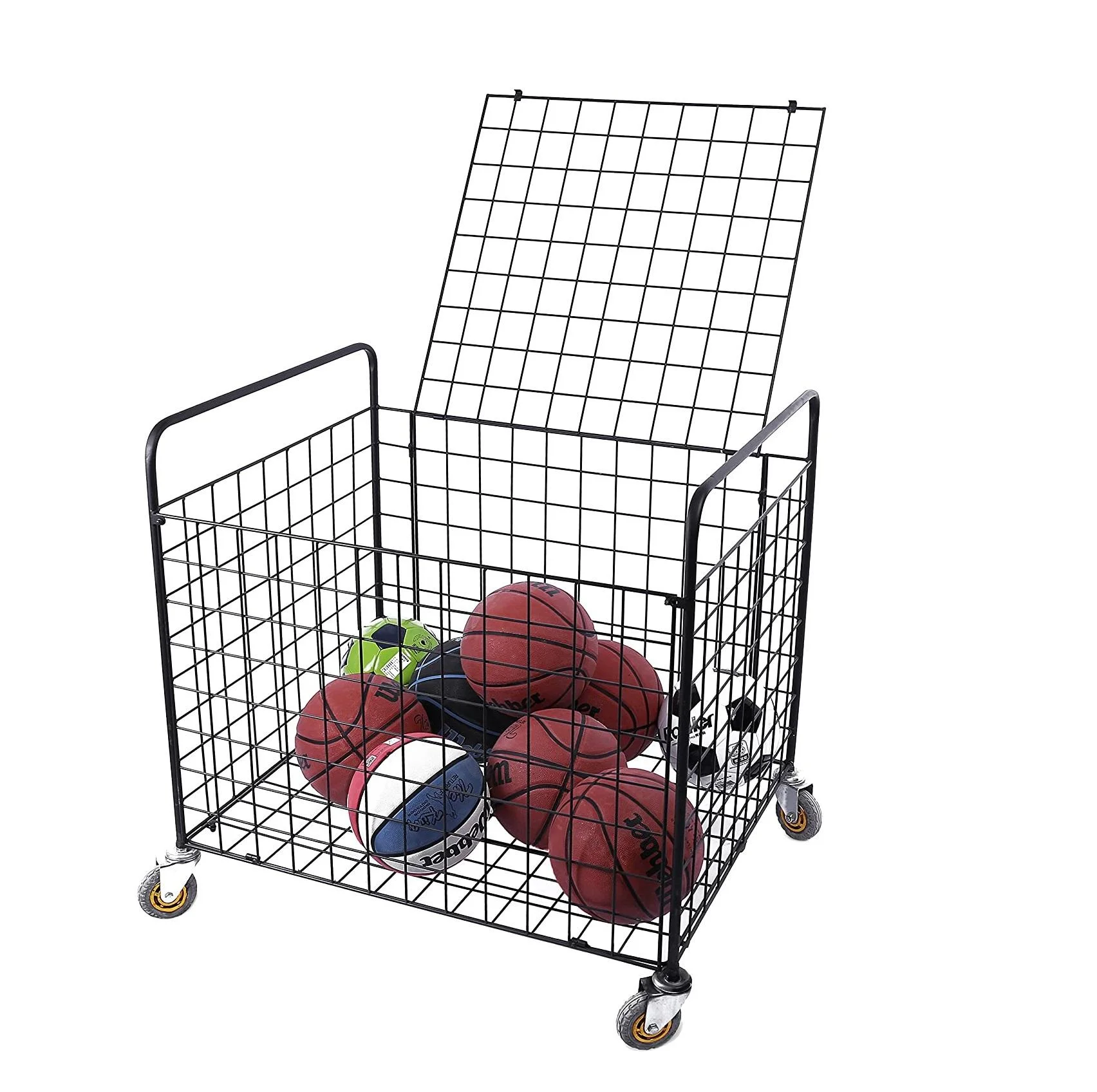 Metal Mesh Cart Gym Organizer Basketball Rack Metal Wire Sport Ball Organizer Rolling Ball Cart
Metal Mesh Cart Gym Organizer Basketball Rack Metal Wire Sport Ball Organizer Rolling Ball Cart