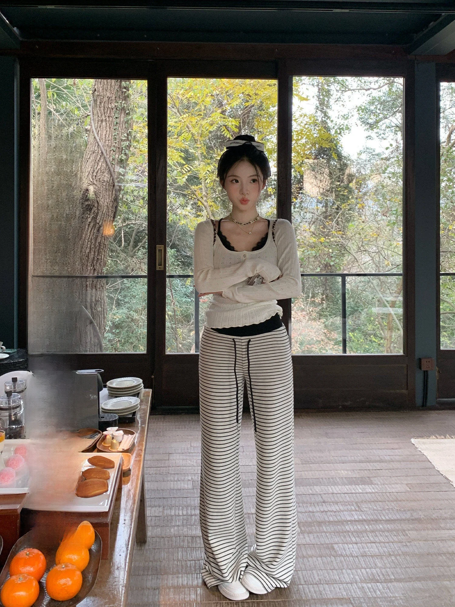 Yuzuqi Fashionable Leggings Women's Knitted Casual Pants Drawstring Lazy Style Floor-Length Straight Leg Trousers
Yuzuqi Fashionable Leggings Women's Knitted Casual Pants Drawstring Lazy Style Floor-Length Straight Leg Trousers