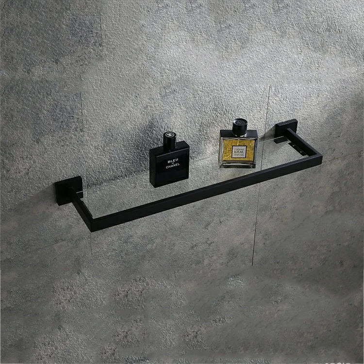 Modern Stainless Steel Bathroom Rack with Chrome Finish Single Tier Corner Bar Set in Black Model KA
Modern Stainless Steel Bathroom Rack with Chrome Finish Single Tier Corner Bar Set in Black Model KA