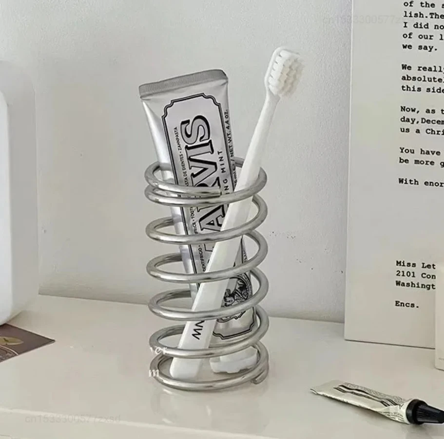 Stainless Steel Toothbrush Holder Metal Bathroom Accessories Supplies for Toothpaste Makeup Brush Storage Rack Home Decoration
Stainless Steel Toothbrush Holder Metal Bathroom Accessories Supplies for Toothpaste Makeup Brush Storage Rack Home Decoration