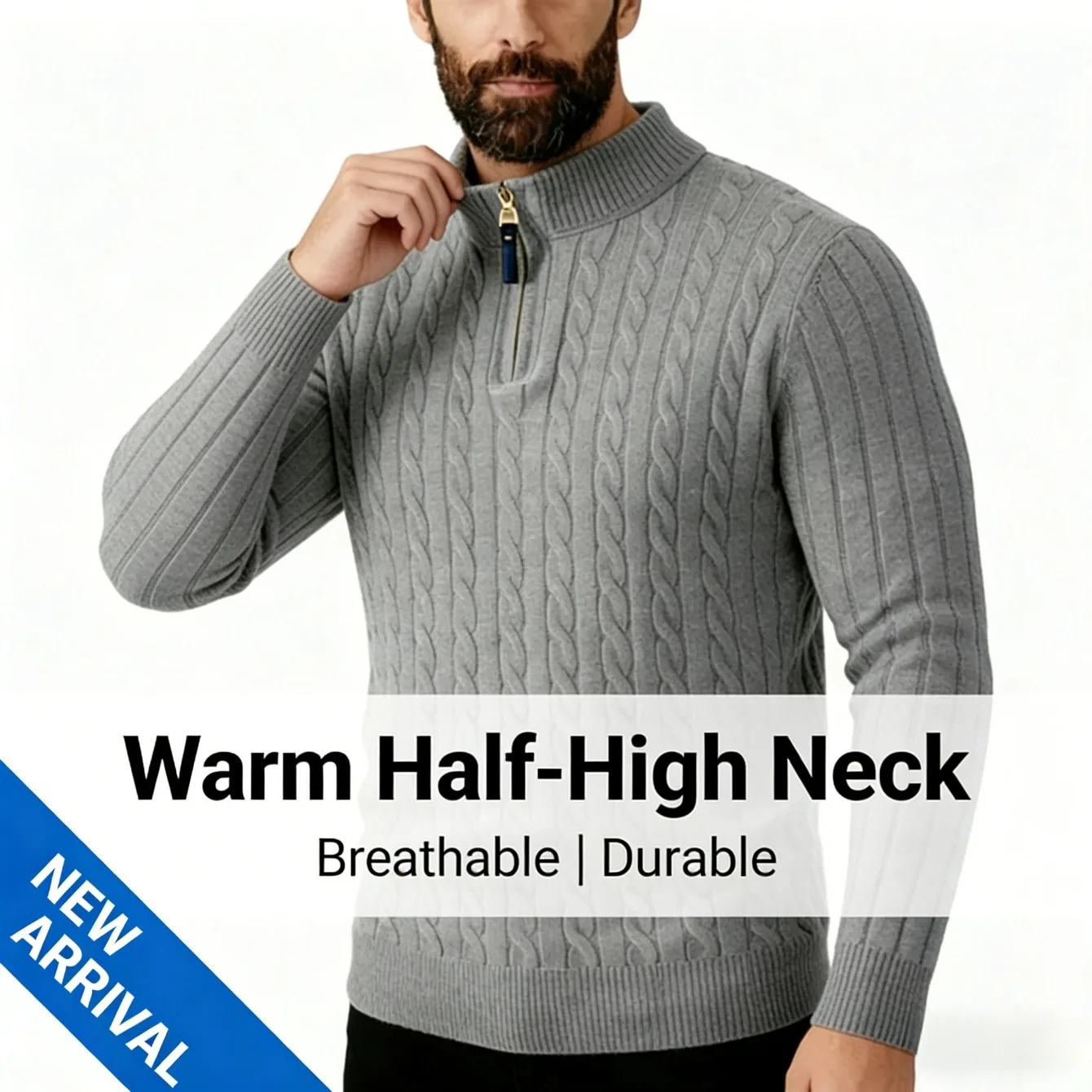 Autumn-Winter New Men's Zip Knitwear Western-Style Thickened Sweater Collar Cardigan Washable fabric
Autumn-Winter New Men's Zip Knitwear Western-Style Thickened Sweater Collar Cardigan Washable fabric