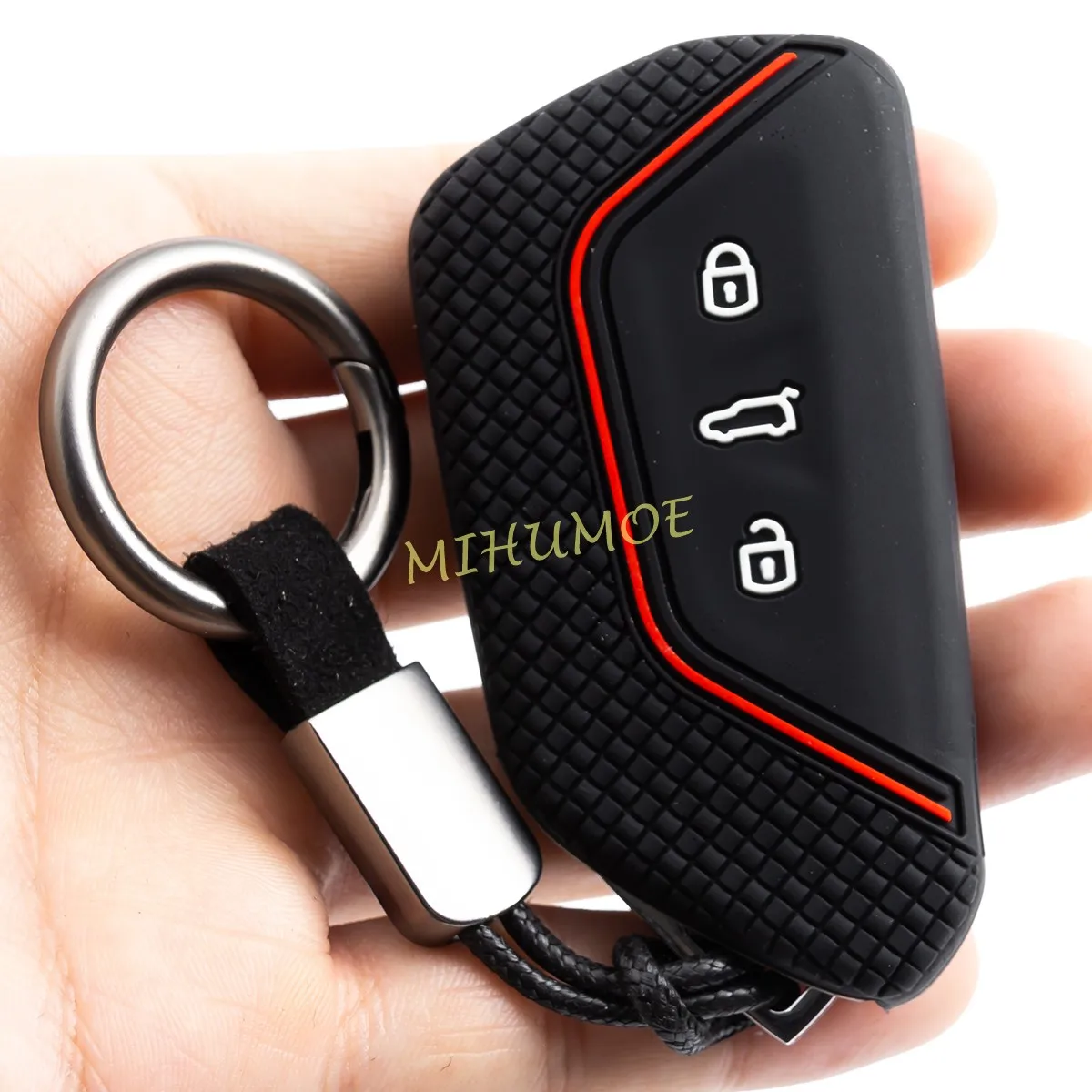 Silicone 3 Button Car Key Fob Ring Case Chain For VW Golf8 ID.3 ID.4 Atlas Octavia4 Seat Ateca Tarraco Cupra Formentor Leon Born 
Silicone 3 Button Car Key Fob Ring Case Chain For VW Golf8 ID.3 ID.4 Atlas Octavia4 Seat Ateca Tarraco Cupra Formentor Leon Born
