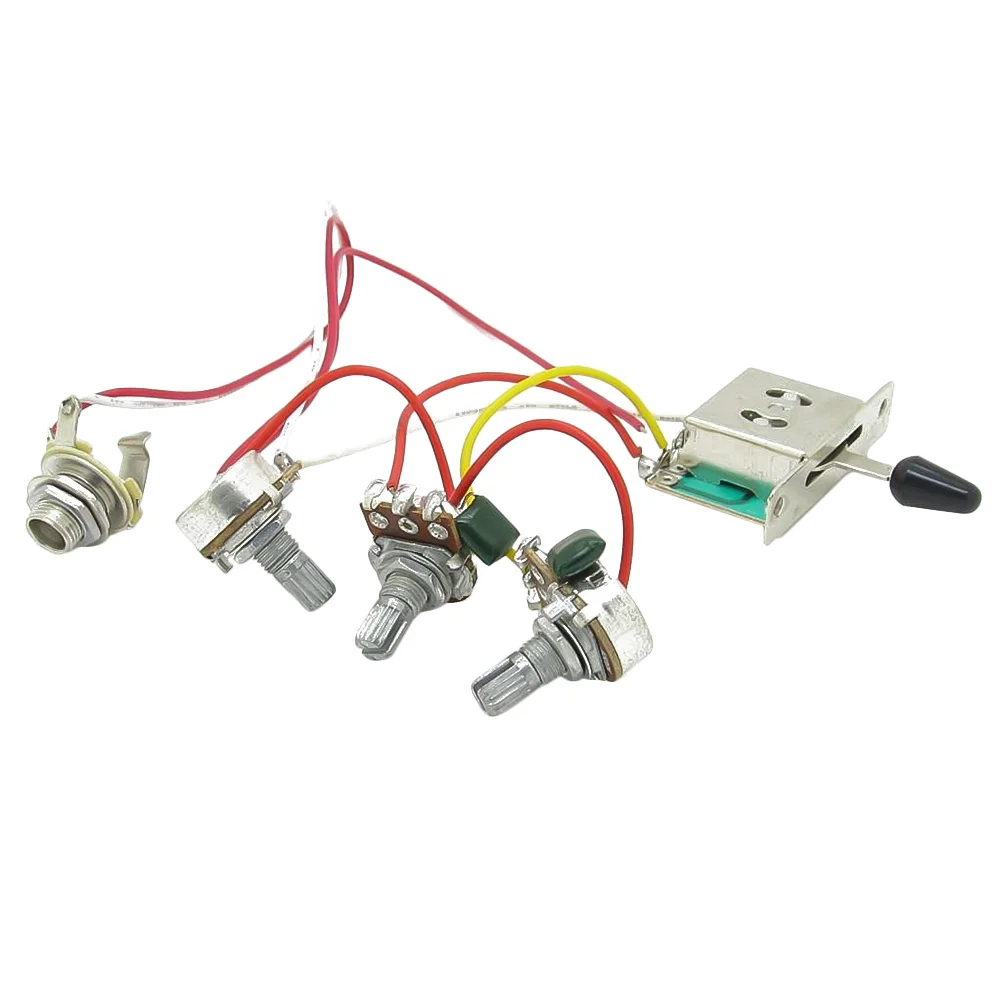 Wiring Harness 3x 500k Pots 1 Volume 2 Tone Control Knobs 5 Way for Guitar Wiring Harness
Wiring Harness 3x 500k Pots 1 Volume 2 Tone Control Knobs 5 Way for Guitar Wiring Harness