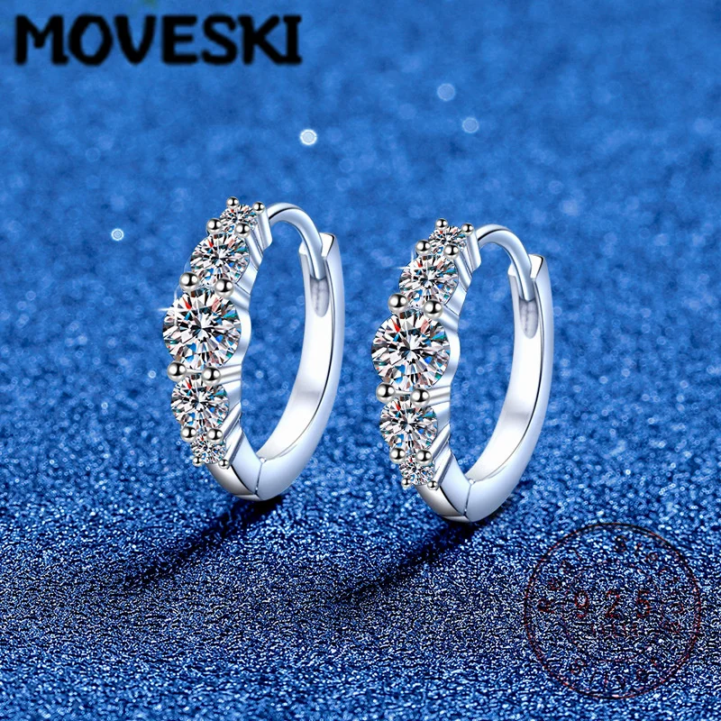 MOVESKI 925 Sterling Silver Moissanite Hoop Earrings Sparkling Round Cut Diamond-like Huggie Earrings for Women Daily Wear
MOVESKI 925 Sterling Silver Moissanite Hoop Earrings Sparkling Round Cut Diamond-like Huggie Earrings for Women Daily Wear