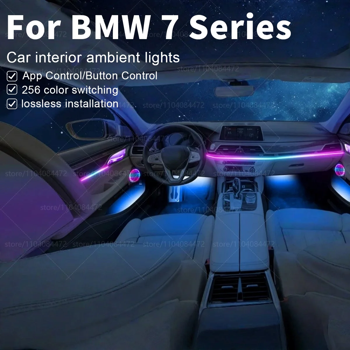 For BMW 7 Series 22in1 RGB Car Interior Acrylic Car Ambient Lights RGB Hidden Acrylic Strip Decoration Atmosphere Accessories
For BMW 7 Series 22in1 RGB Car Interior Acrylic Car Ambient Lights RGB Hidden Acrylic Strip Decoration Atmosphere Accessories