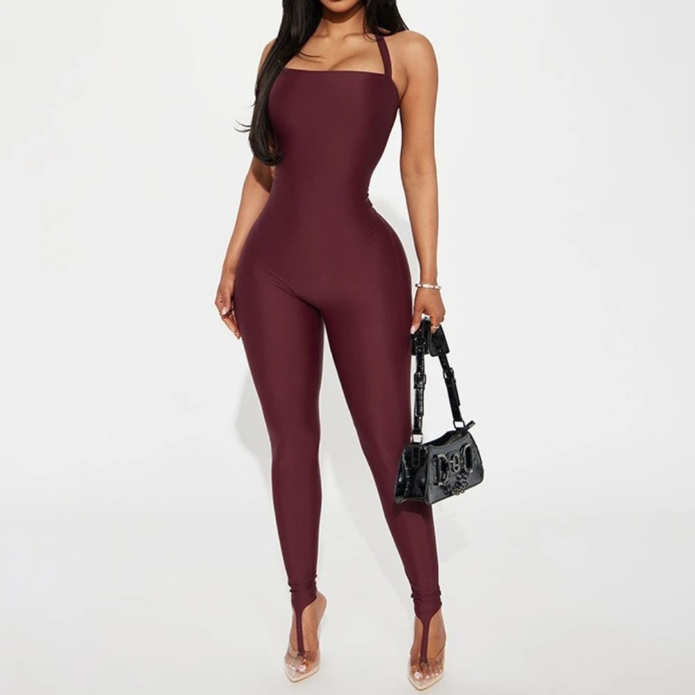 Fitness Workout Yoga Skinny Jumpsuits Women Solid Strapless Lace Up Halter Backless Booty Lifting Slim Casual Overall Streetwear
Fitness Workout Yoga Skinny Jumpsuits Women Solid Strapless Lace Up Halter Backless Booty Lifting Slim Casual Overall Streetwear