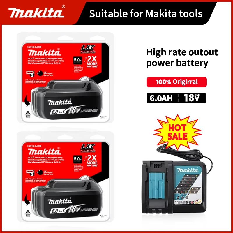 Original Makita 6.0AH BL1860 lithium battery charger,4 puertos BL1850,BL1030 BL1860B,DC18RD,Makita 18V,18V tool battery charger
Original Makita 6.0AH BL1860 lithium battery charger,4 puertos BL1850,BL1030 BL1860B,DC18RD,Makita 18V,18V tool battery charger
