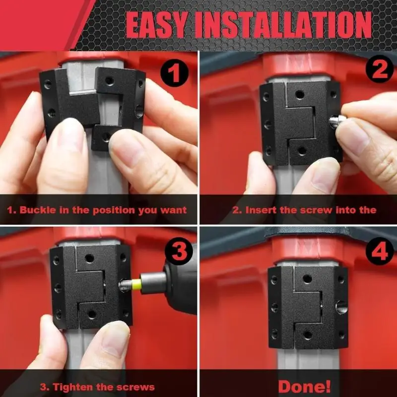 R9UF Универсальное крепление на рейку для комплектов электроинструментов, крепление на рейку для ящиков для инструментов
R9UF Универсальное крепление на рейку для комплектов электроинструментов, крепление на рейку для ящиков для инструментов