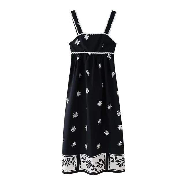 BabYoung Fashion Lace Printed Midi Chic Square Neck Shoulder Straps Elegant Women's Backless Dress Streetwear
BabYoung Fashion Lace Printed Midi Chic Square Neck Shoulder Straps Elegant Women's Backless Dress Streetwear