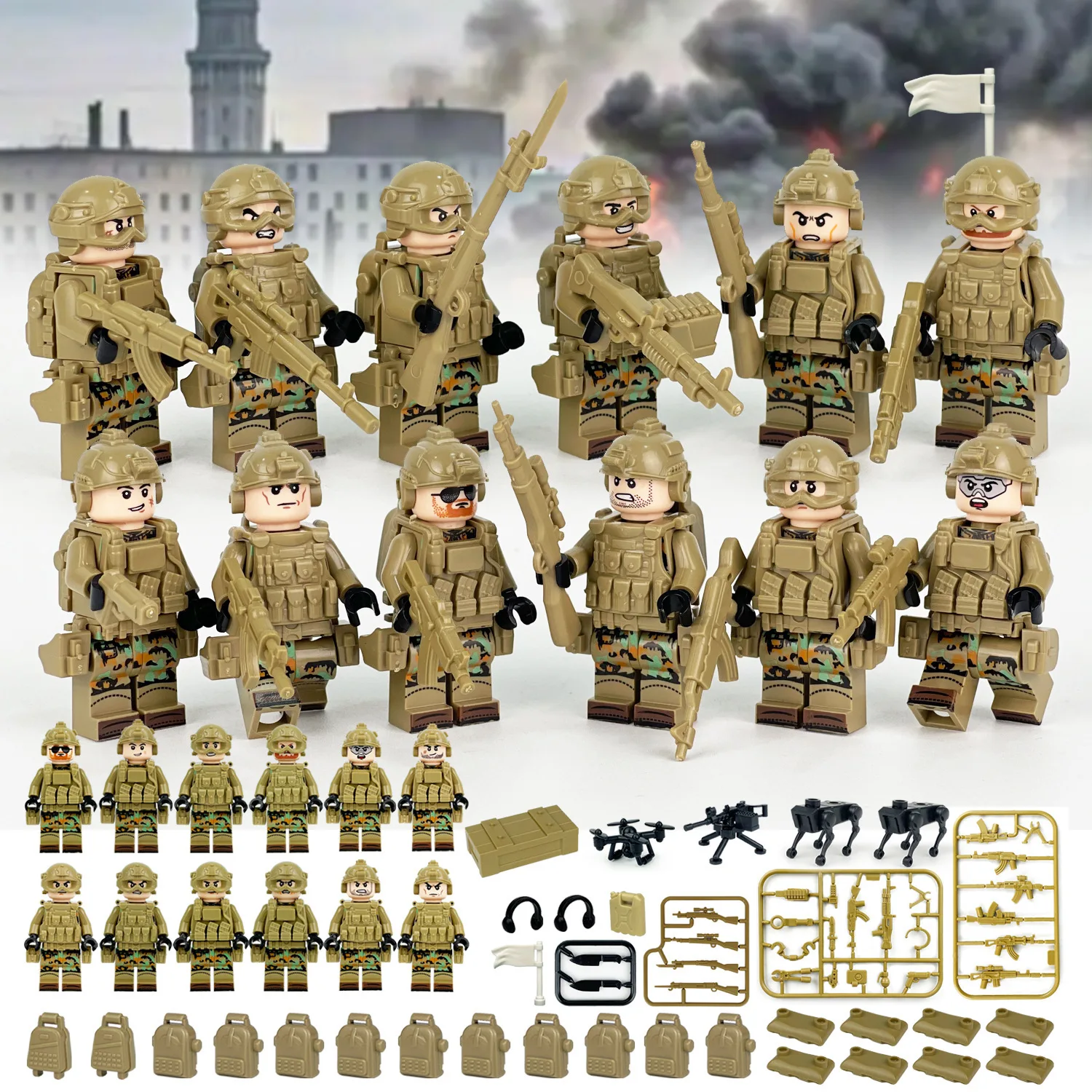 M8173 Information Support Force Cross-border Wholesale Children's Assembled Small Particle Building Block Toys Jungle Scout Gun
M8173 Information Support Force Cross-border Wholesale Children's Assembled Small Particle Building Block Toys Jungle Scout Gun