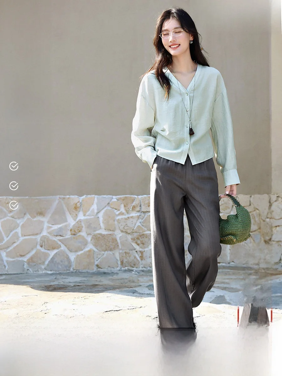 Grey Linen Casual Pants Women's High Waist Straight Leg Pants XWI Spring 2026 Fashion Ladies Commute Style Ladies Pants
Grey Linen Casual Pants Women's High Waist Straight Leg Pants XWI Spring 2026 Fashion Ladies Commute Style Ladies Pants