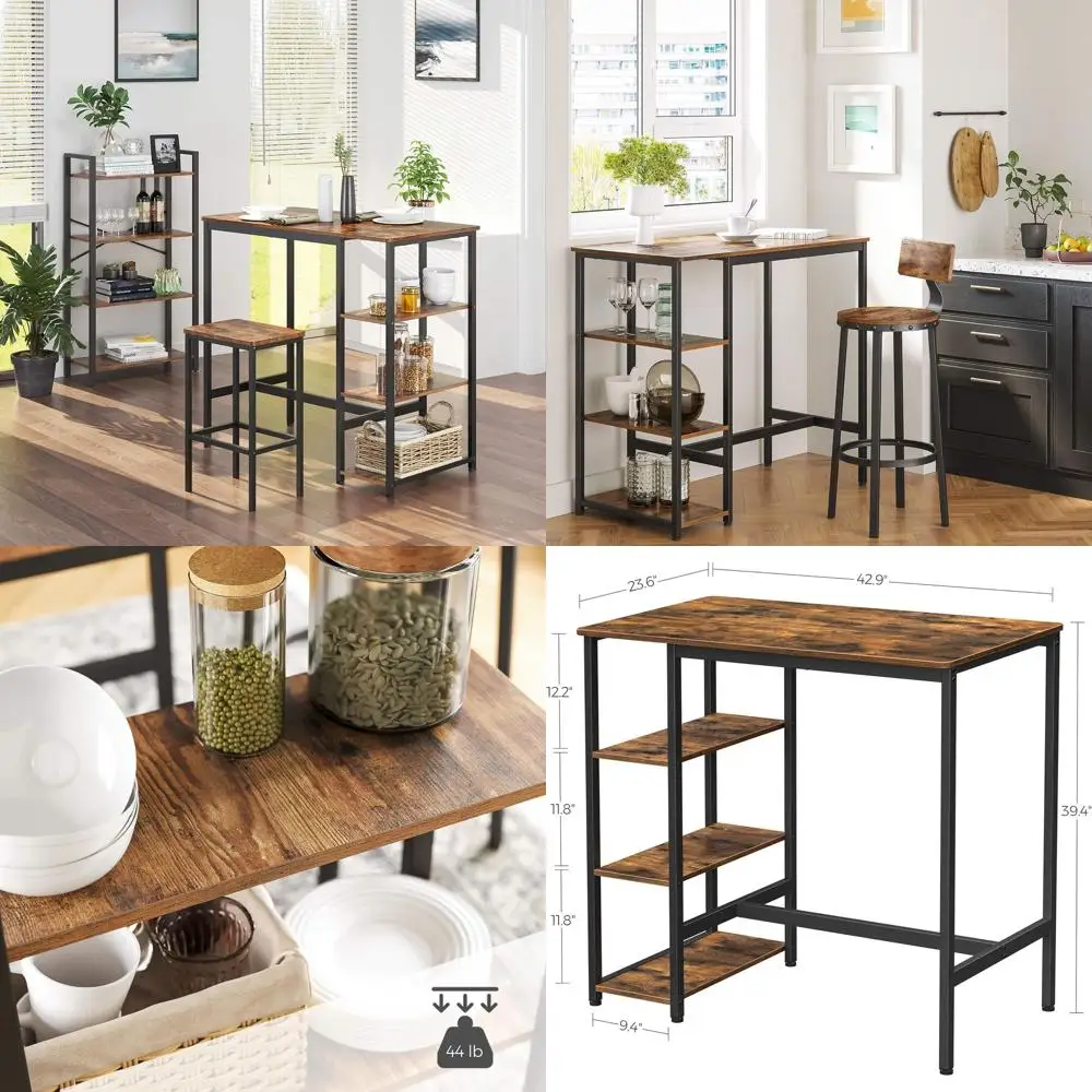 Industrial Rustic Brown Metal Bar Table, Easy Assembly, Sturdy & Durable, 23.6x42.9x39.4
Industrial Rustic Brown Metal Bar Table, Easy Assembly, Sturdy & Durable, 23.6x42.9x39.4