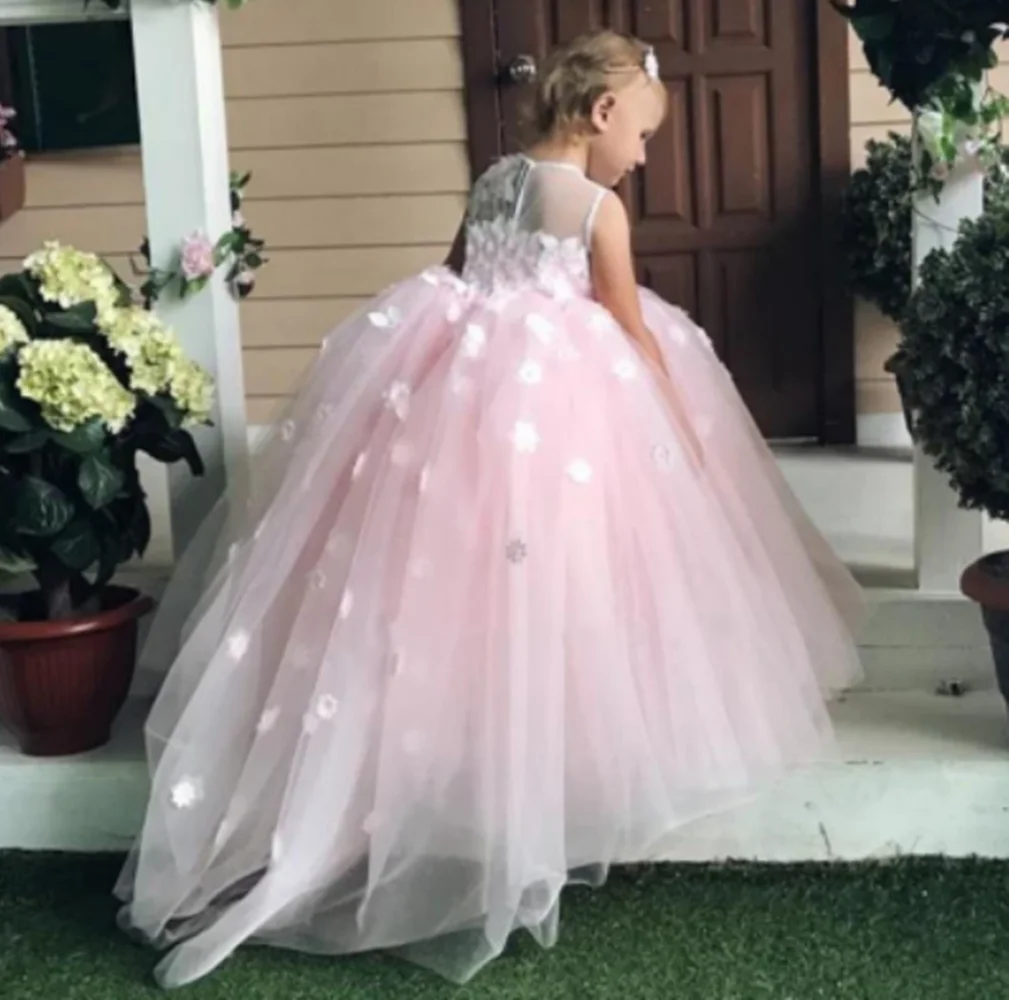 Pink Flower Girl Dresses Tulle Puffy Appliques Long Skirt Sleeveless For Wedding Birthday Banquet First Communion Gowns
Pink Flower Girl Dresses Tulle Puffy Appliques Long Skirt Sleeveless For Wedding Birthday Banquet First Communion Gowns
