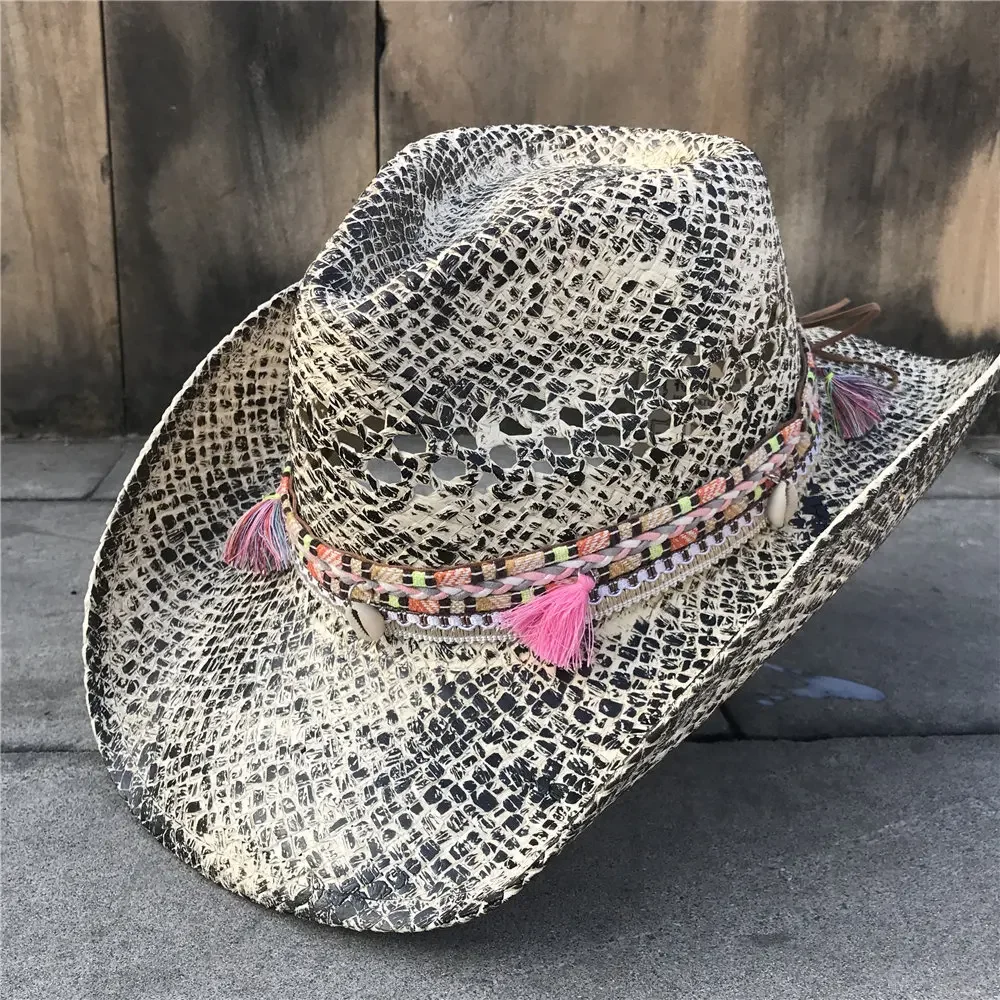 Women Straw Hollow Western Cowboy Hat Elegant Lady Tassel Sombrero Hombre Hat Fascinator Sunbonnet Cowgirl Sun Hat
Women Straw Hollow Western Cowboy Hat Elegant Lady Tassel Sombrero Hombre Hat Fascinator Sunbonnet Cowgirl Sun Hat