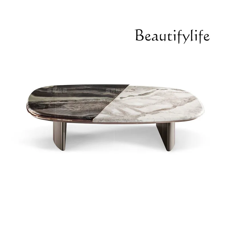 Light luxury two-color marble coffee table living room home modern simple designer creative high-end tea table
Light luxury two-color marble coffee table living room home modern simple designer creative high-end tea table