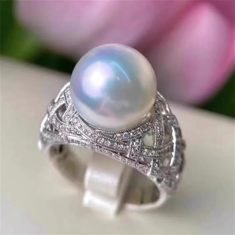 DIY Pearl Ring Accessories S925 Sterling Silver Ring Empty Holder with Gold and Silver Embellishments Fit 12-14mm Round Beads
DIY Pearl Ring Accessories S925 Sterling Silver Ring Empty Holder with Gold and Silver Embellishments Fit 12-14mm Round Beads