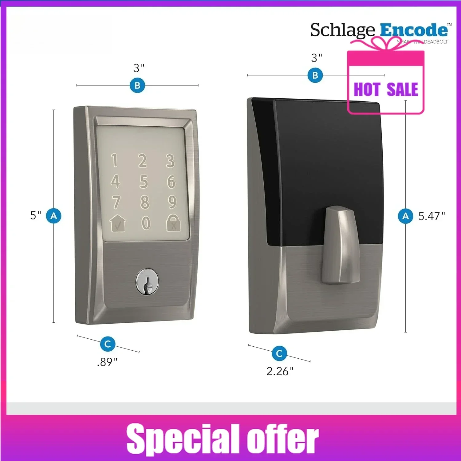 Умный замок-защелка Favorite BE499WB CAM 619 Encode Plus WiFi, сенсорный дверной замок с бесключевым доступом и отделкой Camelot, матовый никелированный.
Умный замок-защелка Favorite BE499WB CAM 619 Encode Plus WiFi, сенсорный дверной замок с бесключевым доступом и отделкой Camelot, матовый никелированный.