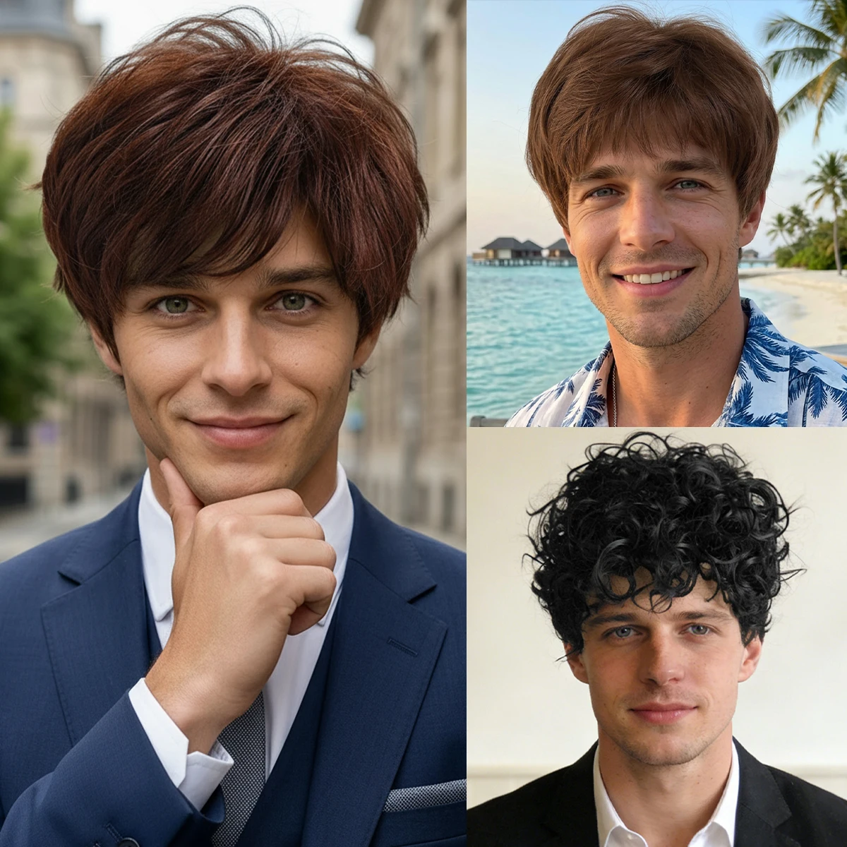 10 Inch Mens Short Wigs Short Hair Wig Mens Wigs Short Straight Hair Wig Synthetic Hair Full Wig for Male
10 Inch Mens Short Wigs Short Hair Wig Mens Wigs Short Straight Hair Wig Synthetic Hair Full Wig for Male