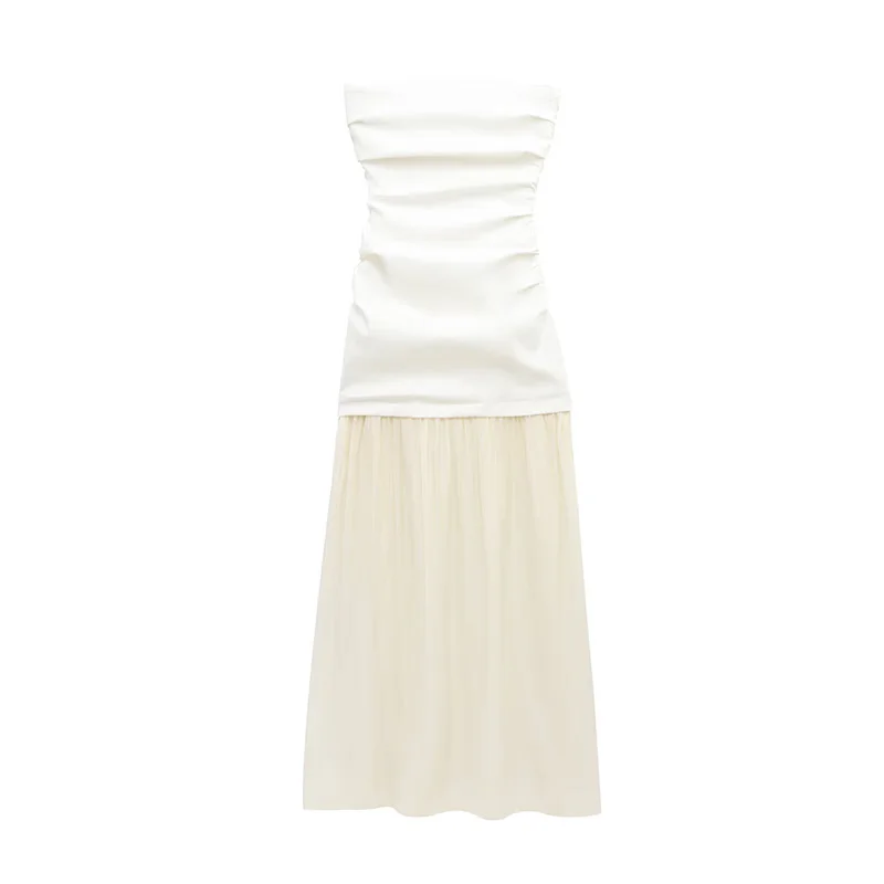 RAFZNB Women Strapless Patchwork Long Dresses Fashion Off Shoulder Sleeveless Dresses Summer Female Elegant Party Dresses
RAFZNB Women Strapless Patchwork Long Dresses Fashion Off Shoulder Sleeveless Dresses Summer Female Elegant Party Dresses