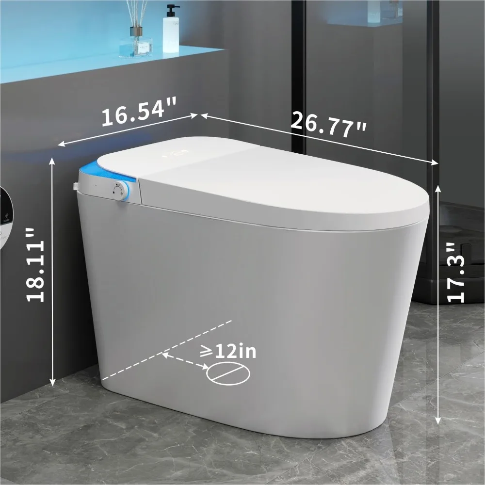 Tankless One-Piece Smart Toilet, Heated Seat & Auto Lid, 1000g MaP, High Efficiency Dual Flush, Foam Shield, Custom
Tankless One-Piece Smart Toilet, Heated Seat & Auto Lid, 1000g MaP, High Efficiency Dual Flush, Foam Shield, Custom
