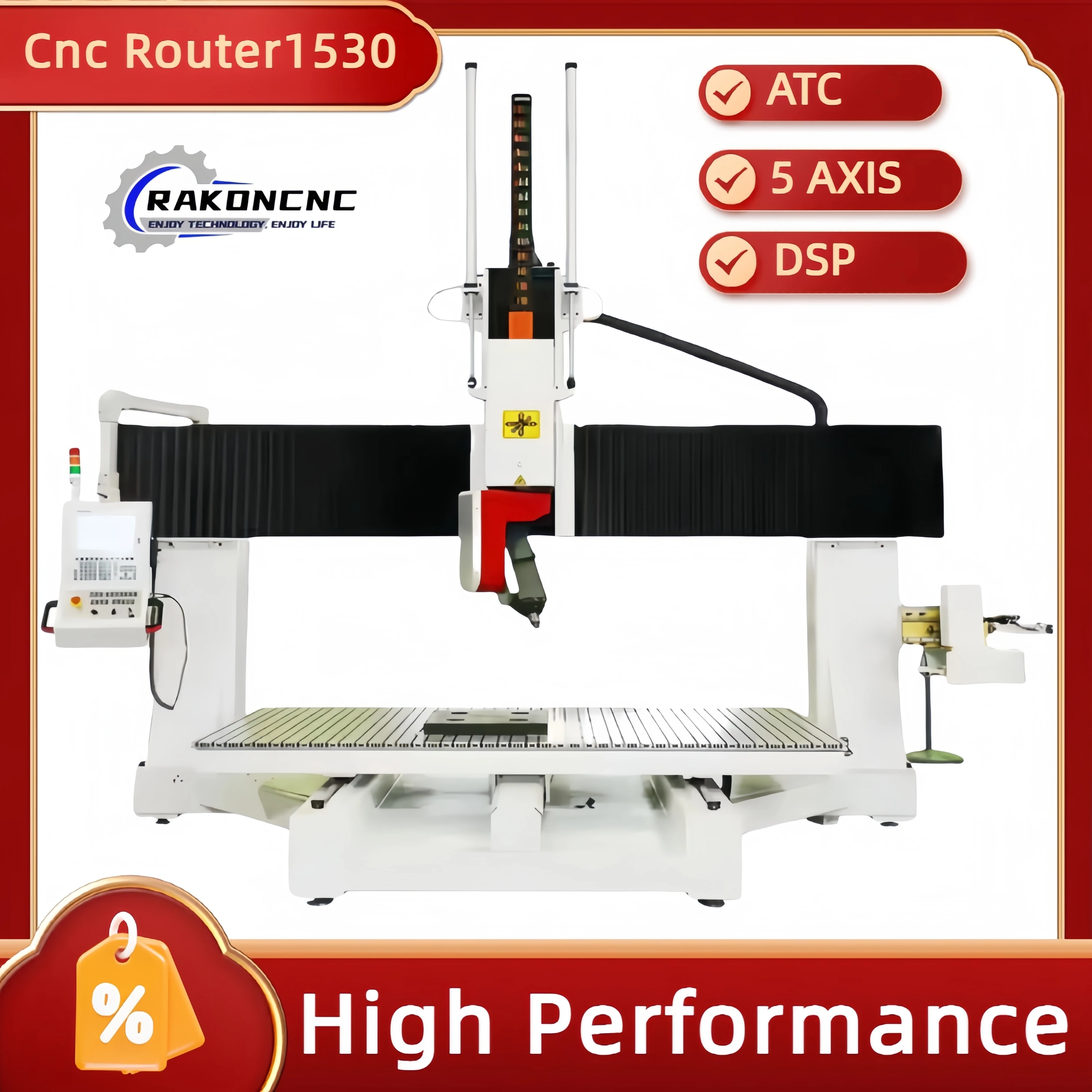 High Quality 5 Axis DSP 1325 Wood Cnc Router ATC Cabinet Carving Machine Furniture Making Tool
High Quality 5 Axis DSP 1325 Wood Cnc Router ATC Cabinet Carving Machine Furniture Making Tool