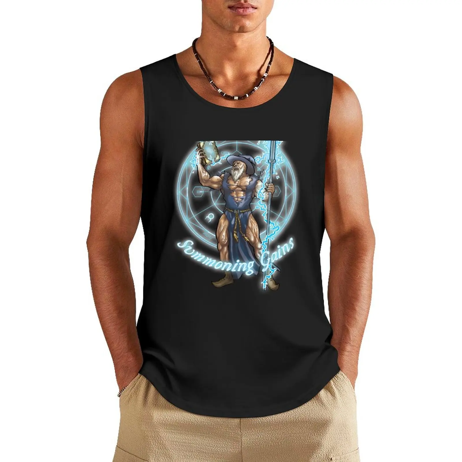 Summoning Gains Tank Top Men's cotton t-shirt Men's sports t-shirt anime t-shirts
Summoning Gains Tank Top Men's cotton t-shirt Men's sports t-shirt anime t-shirts