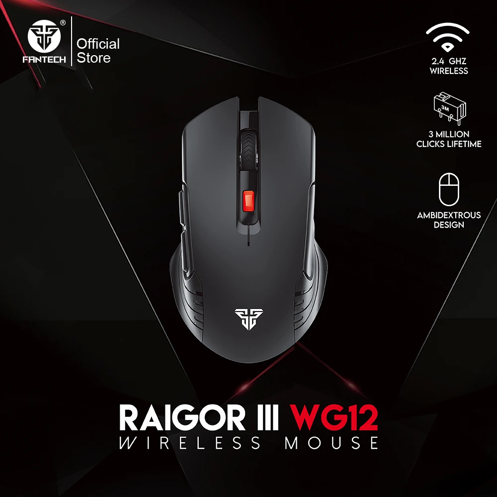 FANTECH RAIGOR III WG12 2.4Ghz Wireless Mouse with USB Receiver 2000DPI PAW3065 Power Saver Sensor 10M wireless distance Mice
FANTECH RAIGOR III WG12 2.4Ghz Wireless Mouse with USB Receiver 2000DPI PAW3065 Power Saver Sensor 10M wireless distance Mice