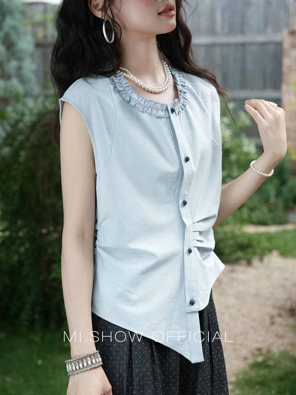 MISHOW Women's Casual Round Neck Shirt 2025 Summer New Office Lady Slim Shirt Sleeveless Button Top Female Clothing MXE38X1864
MISHOW Women's Casual Round Neck Shirt 2025 Summer New Office Lady Slim Shirt Sleeveless Button Top Female Clothing MXE38X1864