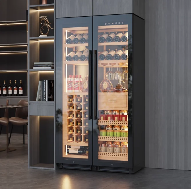 Stainless Steel Multi-Functional Intelligent Constant Temperature Humidity Wine Cabinet for Red Wine Tea Beverages Storage
Stainless Steel Multi-Functional Intelligent Constant Temperature Humidity Wine Cabinet for Red Wine Tea Beverages Storage