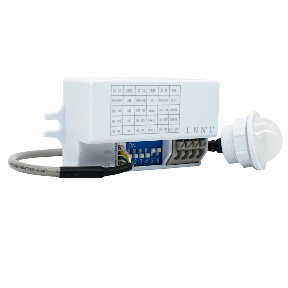 B50B-AC/90-265V PIR Инфракрасный датчик движения тела, автоматический светодиодный светильник, таймер задержки, переключатель датчика движения тела 
B50B-AC/90-265V PIR Инфракрасный датчик движения тела, автоматический светодиодный светильник, таймер задержки, переключатель датчика движения тела