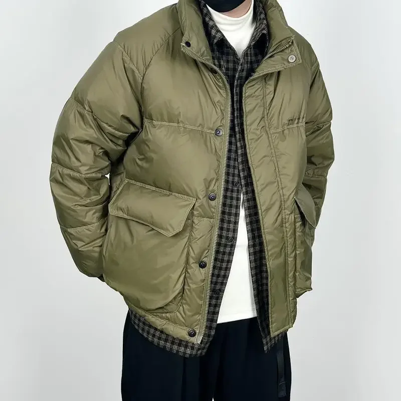 Winter Shirt Splicing Fake Two-piece Stand Collar Jacket Men's Parkas Zipper Single Breasted Long Sleeves Pockets Jackets Coat
Winter Shirt Splicing Fake Two-piece Stand Collar Jacket Men's Parkas Zipper Single Breasted Long Sleeves Pockets Jackets Coat