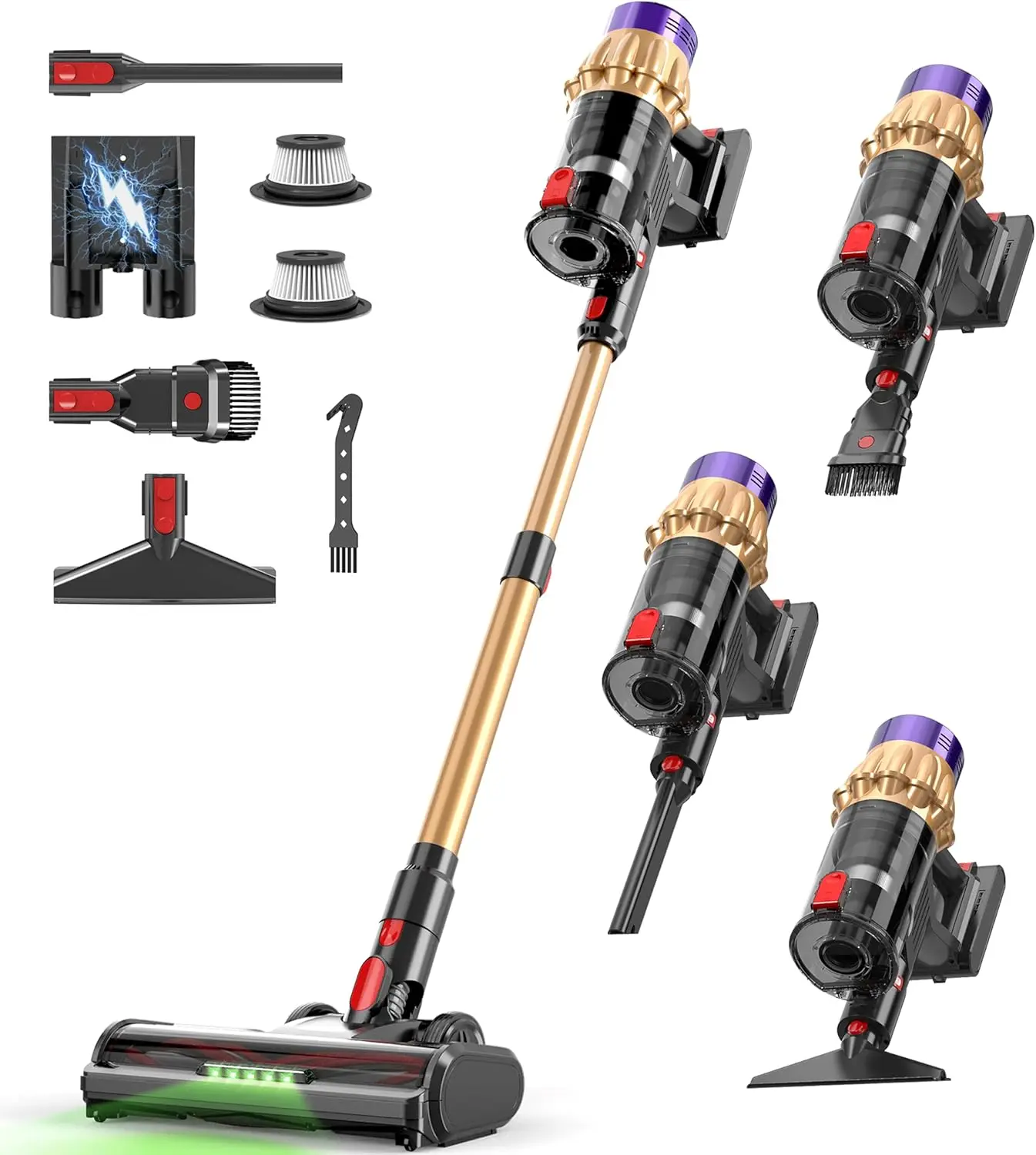 Cordless Vacuum Cleaner 650W 50KPA, 70Min Runtime, Self-Standing Stick Vacuum with Anti-Tangle Brush, LED Screen for Hardwood
Cordless Vacuum Cleaner 650W 50KPA, 70Min Runtime, Self-Standing Stick Vacuum with Anti-Tangle Brush, LED Screen for Hardwood