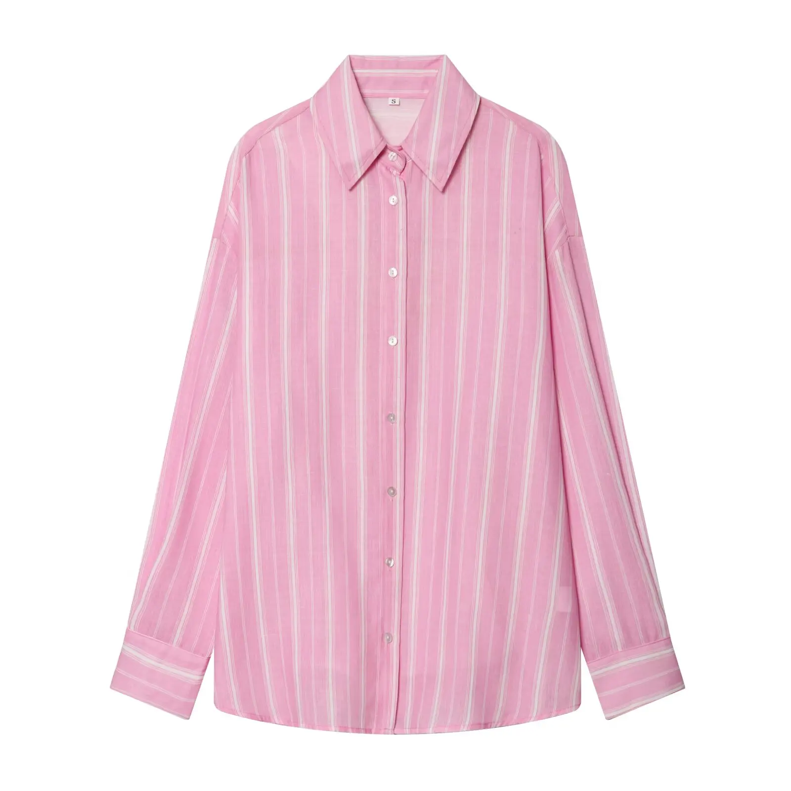 WOMAN 2026 Summer New Casual Fashion Collar Long Sleeve Single breasted Striped Loose Shirt Vintage Women's Shirt Mujer chic
WOMAN 2026 Summer New Casual Fashion Collar Long Sleeve Single breasted Striped Loose Shirt Vintage Women's Shirt Mujer chic
