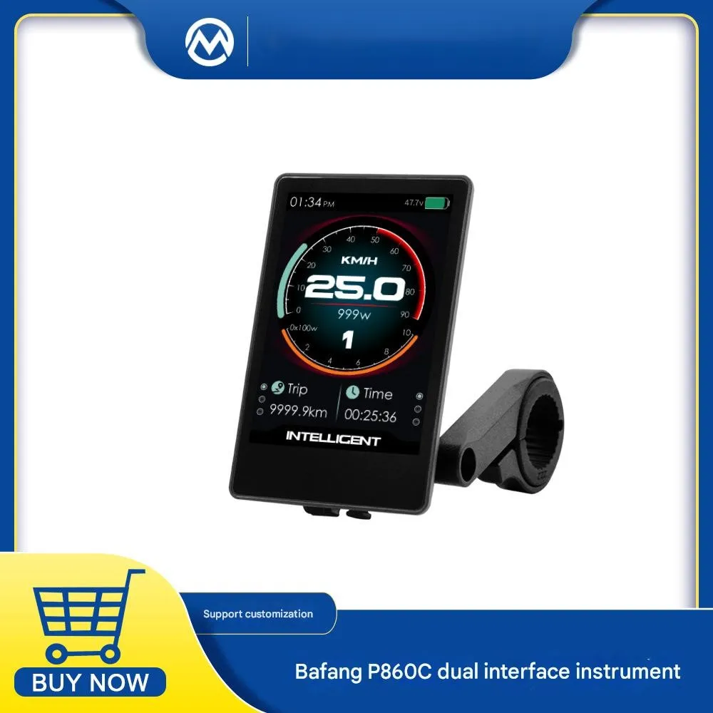 Bicycle modification power-assisted bicycle accessories Bafang motor P860C instrument dual interface switch color screen with US
Bicycle modification power-assisted bicycle accessories Bafang motor P860C instrument dual interface switch color screen with US