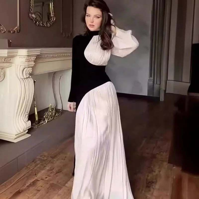 Retro Fit Long Sleeve round Neck Belted Dress Spring 2025 Cross-Border Fashion Polyester Skirt for Women Casual Wear
Retro Fit Long Sleeve round Neck Belted Dress Spring 2025 Cross-Border Fashion Polyester Skirt for Women Casual Wear