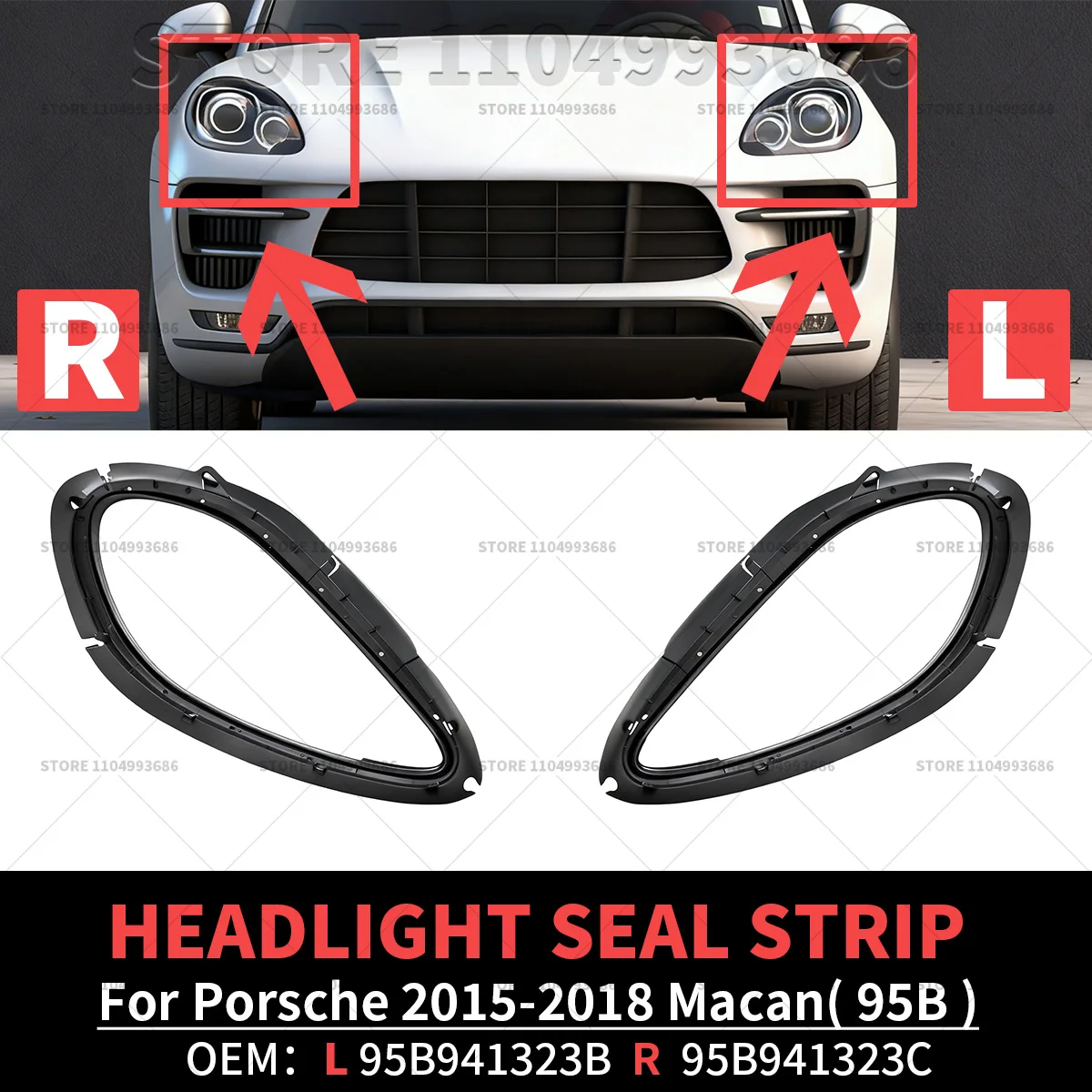 Для Porsche 2015 2016 2017 2018 Macan S Turbo GTS (95B) резиновая уплотнительная лента передней фары 95B941323B 95B941323C
Для Porsche 2015 2016 2017 2018 Macan S Turbo GTS (95B) резиновая уплотнительная лента передней фары 95B941323B 95B941323C