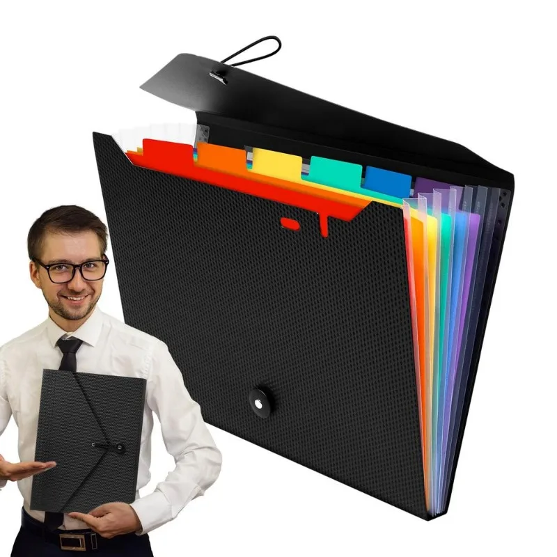 Expanding File Folder 13 Pockets Black A4 Document Organizer Portable Accordion Folder School Office Desk Storage
Expanding File Folder 13 Pockets Black A4 Document Organizer Portable Accordion Folder School Office Desk Storage